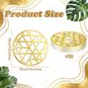 Tinlade 50 Pcs Gold Round Paper Placemats Bulk 12 Inch Gold Laser-Cut Geometric Pattern Charger Placemats for Modern Weddings Dinner New Years Eve Festive Party Birthday Table Decoration
