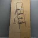 HBTower Step Ladder Folding Step Stool for Adults with Anti-Slip Pedal,330 lbs Capacity for Kitchen, Home,White