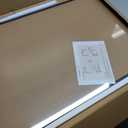 Fabric Bulletin Board 30x20 inches,Black Aluminum Framed Wall Pin Board