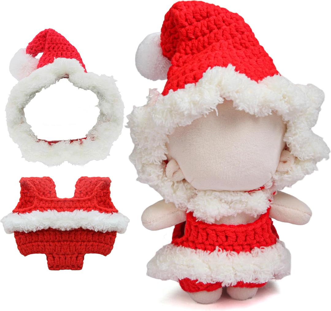 17cm Doll Clothes, 3-Piece Handcrafted Crochet Doll Clothes - Premium Dolls Outfit with Accessories, Hand Crocheted Hat, Sweaters, Bag