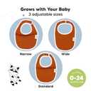 8-Pack Organic Baby Bibs for Boys, Girls - Soft Cotton Drooling and Teething Bibs for Baby Girl & Boy, Extra Absorbent, Easy to Clean & Put On for Toddler, Newborn, Infant 0-24 Months (Basics)