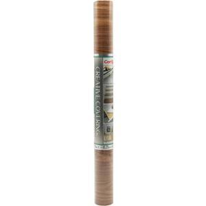 Con-Tact Brand Creative Covering, Self-Adhesive Shelf Liner, Multi-Purpose Vinyl Roll, Easy to Use and Apply, 18'' x 16', Light Oak