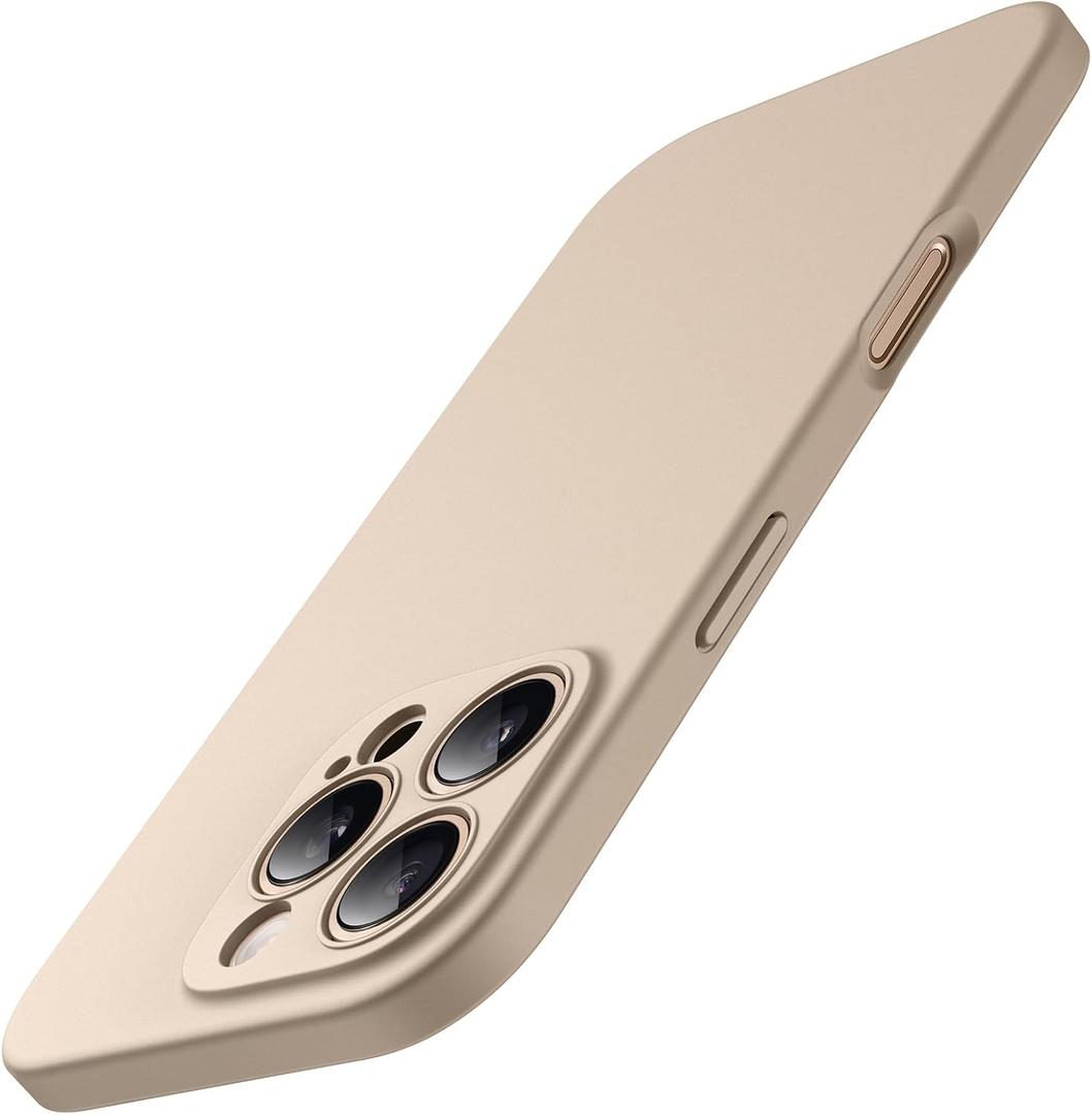 JETech Slim Fit Case for iPhone 16 Pro 6.3-Inch, Camera Lens Full Protection, Soft TPU Thin Protective Phone Cover with Matte Finish, Shockproof (Desert Titanium)