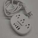 Brazil Power Adapter, Outlet Adapter for Brazil with 3 American Outlets 4 USB Ports (2 USB-C) Total 24W, Type N Plug Adapter and Outlet Converter for USA to Brazil, 5FT