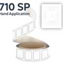 Checkpoint Anti-Theft Labels, 710 Hand Apply Plain Deactivatable 8.2 MHz RF Labels, 1.34" X 1.54", for Lost Prevention, 2000 Labels, Adhesive, White