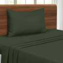 Twin XL Sheet Set - Double Brushed Microfiber Bedding Set, 3 Piece Twin XL Sheet - Olive Green