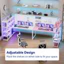 Pamray 49 Inch L Shaped Gaming Computer Desk with Shelves and Storage