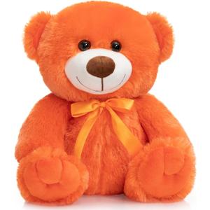 Super Color Teddy Bear Stuffed Animals Plush Toy for Children Girlfriend Family Congratulations Baby Shower Birthday Orange 14 inch