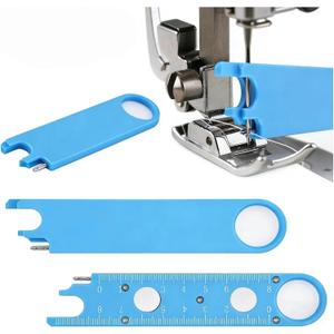 VONMAOGU New Upgraded Automatic Needle Threader for Sewing Machine, Quick Threading Device with Alignment Guide & Ruler, Multi-Function Magnetic Needle Threader Tool for Beginner