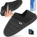 Heated Slippers, BIAL Unisex Electric Heating Pad for Feet, Rechargeable Battery Shoes Heat Foot Warmer Feet Warmer Winter Slipper Cold Weather Slippers for Men Women, Size Large