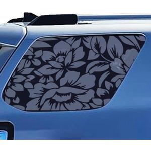 Rear Side Window Flower Vinyl Sticker for Toyota 4Runner 2010-2024, Matte Black Flower Decal Sticker for Car, for Toyota 4runner 2010-2024 Accessories