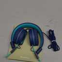 Kids Headphones - Noot Products K11 Foldable Stereo Tangle-Free 3.5mm Jack Wired Cord On-Ear Headset for Children/ Teens/ Boys/ Girls/ Smartphones/ School/ Kindle/ Airplane Travel/ Plane/ Tablet (Navy/Teal)