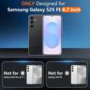 SPIDERCASE Designed for Samsung Galaxy S25 FE Case,[10 FT Military Grade Drop Protection],2 Pack [Tempered Glass Screen Protector+Camera Lens Protector] Heavy Duty Shockproof Case,Black