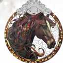 Stained Glass Ornaments, 2025 Christmas Ornament, Christmas Tree Ornament, Heirloom Keepsake, Gift Exchange, Gift Idea - Horse