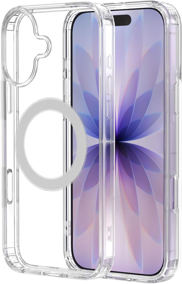 amCase Clear Case for iPhone 17 (6.3") | Camera Control Cutout | Compatible with MagSafe Accessories | Drop Protection | Ultra-Strong Magnetic | Support Wireless Charging