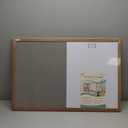 Grey Felt Bulletin/Dry Erase White Combo Board, 36" X 24 Combination Whiteboard/Bulletin Board, Pin Board with Natural Wood Frame