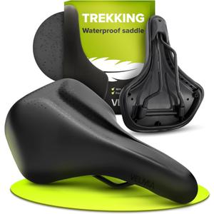VELMIA Bike Seat 100% Waterproof I Bicycle Seat with Ergonomic Design - Bike Seats for Men and Women - Perfect for Trek Bikes & Peloton I Mountain Bike seat, Bike Saddle