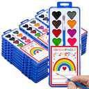 Valentines Day Gifts for Kids, 8 Pack Watercolor Paint Set with Paintbrush for Kids, Prizes Exchange Gifts Valentines Party Favors for Preschool Classroom School