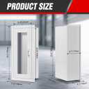 Semi Recessed Fire Extinguisher Cabinet for 5-12 pounds Extinguisher, White Baked Enamel Steel Fire Extinguisher Mount with Lock for Indoor Outdoor, Wall Cabinet with Full Clear Acrylic Door, 25.2"H X 11.8W X 6.7"D