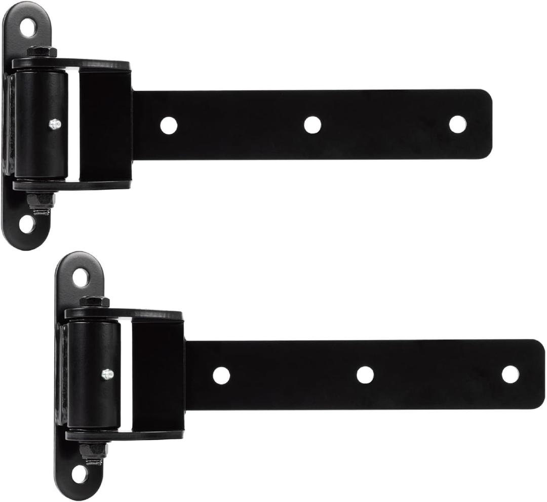 Heavy Duty Bolt on Weld on Cranked Roller Bearing 13" Strap Hinges for Large Heavy Wooden Metal Fence Gate Garage Door Up to 1100 Pounds, Big Size 180° Rotation Lubricate Hinge (2 Packs)