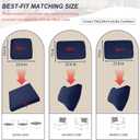 Outdoor Cushion Covers for Patio Furniture, Patio Cushion Covers Replacement with Zipper, Waterproof & Fade Resistant,Only Cover (Navy Blue, 25.6Lx25.6Wx4H - Only Covers)