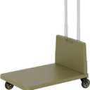 Collapsible Wagon Cart Heavy-Duty 500lbs Capacity: Foldable Utility Cart with All-Terrain Wheels for Groceries/ Beach/ Camping, Rolling Crate Hand Truck Dolly with Platform Utility Trolley Cart, Green