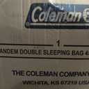 Coleman 45F Double Sleeping Bag, XL Tandem Sleep Sack with Big & Tall Design, Zips Apart into 2 Sleeping Bags, Machine Washable, Large