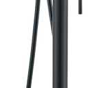 YAGATAP Freestanding Bathtub Faucet Floor Mount Tub Filler Matte Black High Flow Shower Faucets with Handheld Shower Mixer Taps Swivel Spout