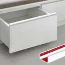 Cabinet Door Edge Protectors, 3/4" Self Adhesive Rubber Edge Guard, Protect Kitchen & Drawer Fronts, Edge Protectors for Drawers, Cabinets, Counter Tops, Desks and Shelves, White, 10Ft