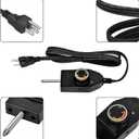 Stanbroil Replacement Part Electric Smoker and Grill Heating Element with Adjustable Thermostat Cord Controller for Most Smokers and Grills, 1500W