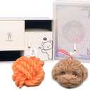 Handmade Teddy Dog Candle Set & Twisted Rope Ball Aromatherapy Aromatherapy Scented Candle Gift Set, Birthday Gift, Thanksgiving Gift, Christmas Gift (Brown/Orange Set)