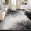 Lahome Modern Black Large Rugs for Living Room - Machine Washable 6x9 Area Rugs Non-Slip Throw Stain Resistant Rugs for Dining Room, Abstract Print Soft Low-Profile Indoor Rug for Bedroom Office