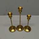 Brass Gold Candlestick Holders Taper Candle Holders, Set of 3 Vintage Candle Sticks Holder Decor Used as Fireplace Mantel or Table Centerpieces for Wedding, Dinning, Party