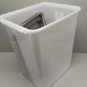 Amazon Basics Airtight Pet Food Storage Container with Scoop, BPA Free, Removable Wheels, 69 QT, Gray