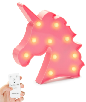 Pink Unicorn Marquee Battery Operated Light - 10" (1 Pc.) - Perfect for Unicorn-Themed Birthday Parties, Kids' Rooms, and More