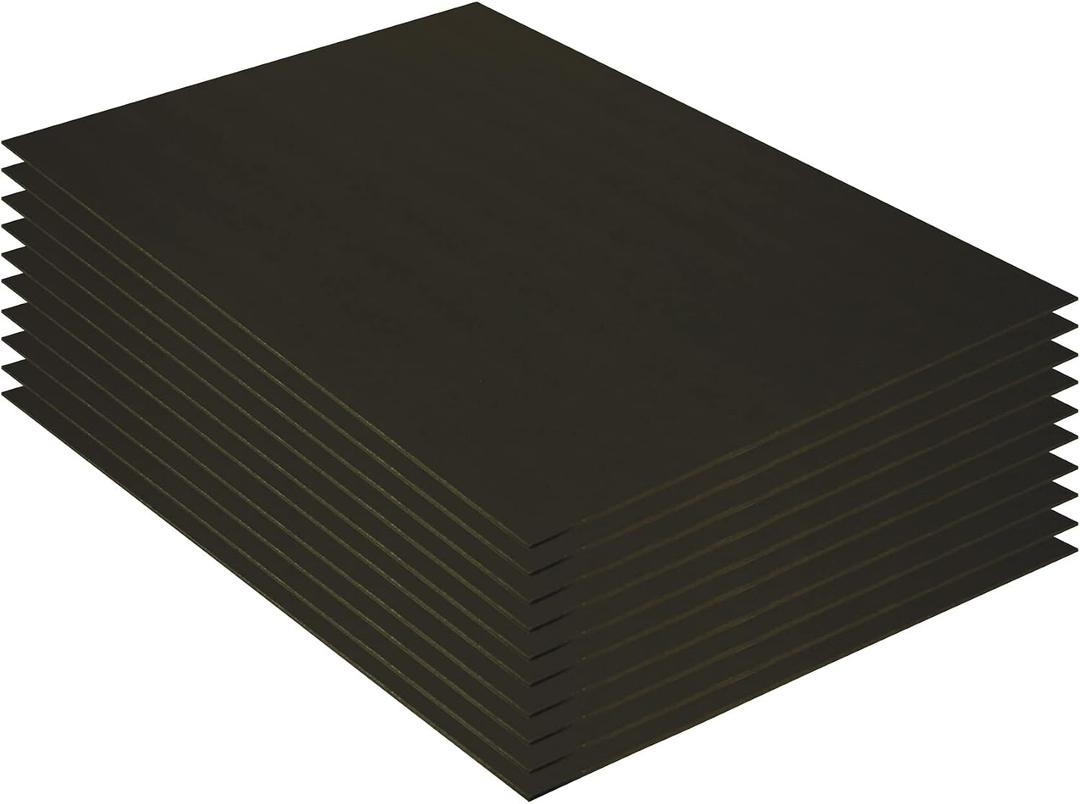UCreate Foam Board, Black-on-Black, 20" x 30", 10 Sheets