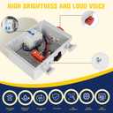 Septic Pump Alarm High Water Sump Pump Alarm 110DB Pump Control Panel with Float Switch, Bright Flashing Light, IP67 Waterproof Casing, Compatible with Submersible Pump