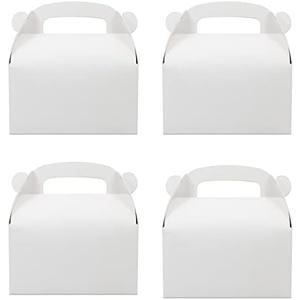 Oletx 30-Pack White Party Favor Treat Boxes, Goodie Gable Paper Gift Boxes with Handles. Perfect for Wedding, Birthday, Graduation, Babyshower.