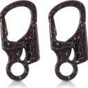 Ahiller Carabiner Clip, Double Anti-Misopening Locking Design, 3" Zinc Alloy Heavy Keychain for Outdoor Camping Hiking, Key Ring Clip