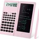IPepul Scientific Calculators for Students, 10-Digit Large Screen, Math Calculator with Notepad, Classroom Must Haves for Middle High School Supplies & College Pink