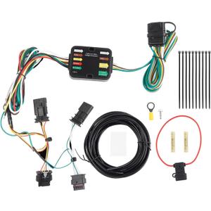 Dasbecan 4-Pin Trailer Wiring Harness Kit 118869 Compatible with 2017-2023 Tesla Model 3 2020-2023 Tesla Model Y Flat Trailer Connect Towing Hitch Wiring