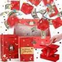 BOVVSKY 16 PCS Cash Explosion Luxury Pop-Up Surprise Box (Red) for Merry Christmas