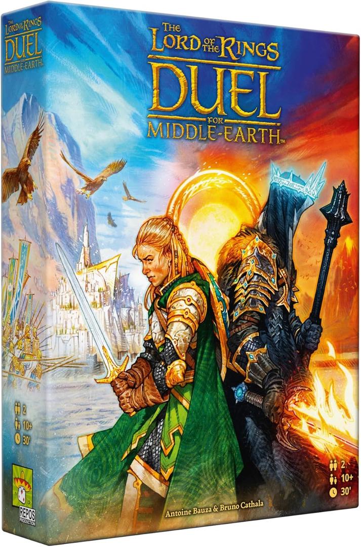 Asmodee The Lord of The Rings: Duel for Middle-Earth Board Game - Epic Strategy Game of Power and Conquest for Kids and Adults, Ages 10+, 2 Players, 30 Minute Playtime