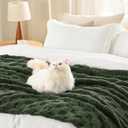 Bedsure GentleSoft King Size Blanket for Bed - Super Soft Cozy Blankets for Kids Girls, Large Fuzzy Fleece Throw for Bedroom Decor, Olive Green,108x90 Inches