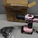 AVID POWER 20V Cordless Drill Set for Home DIY & Beginner Projects - Lightweight Power Drill with Battery Charger & 22 Bits, Variable Speed, 3/8" Keyless Chuck, Ideal for Furniture Assembly (Pink)