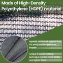 60-70% 8 FT X 10 FT Mesh Tarp/Shade Cloth 9-Needle Knitted Heavy Duty Black with Grommets for Green House, Garden, Pools, Dump Truck - MT0810BLKX1