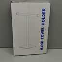 RUACQ Hand Towel Stand, 16" T-Shape Hand Towel Holder Stand for Bathroom, Kitchen and Countertop Towel Holder 304 Stainless Steel Hand Towel Rack with Weighted Base (Brushed Nickel)