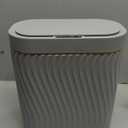 steo spce Bathroom Small Trash Can with Automatic Touchless Lid, 2.6 Gallon Smart Garbage Can Narrow Waterproof Trash Bin for Bedroom, Office, Living Room (Gold Grey)