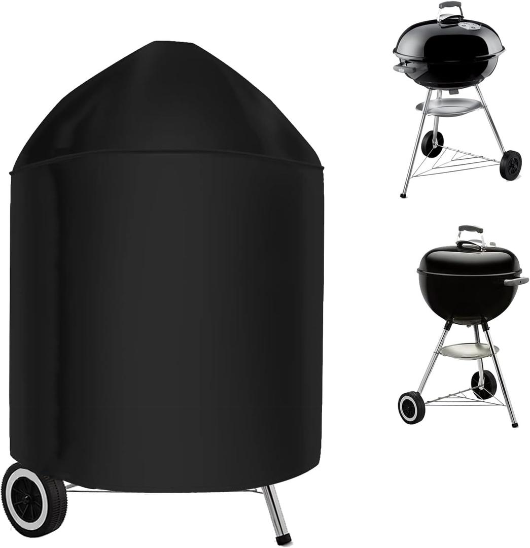 7150 Grill Cover for Weber 22 in Premium Kettle Charcoal, All Weather 600D Heavy Duty Waterproof Outdoor BBQ Covers for Weber Grill Accessories 22 Inch