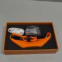 GPS Wireless Dog Fence with Free App, Electric Fence System with Training Collar, Portable Fence for Outdoor Use, Rechargeable Waterproof Flexiable Collar, Adjustable for Large Medium Dogs (Orange)